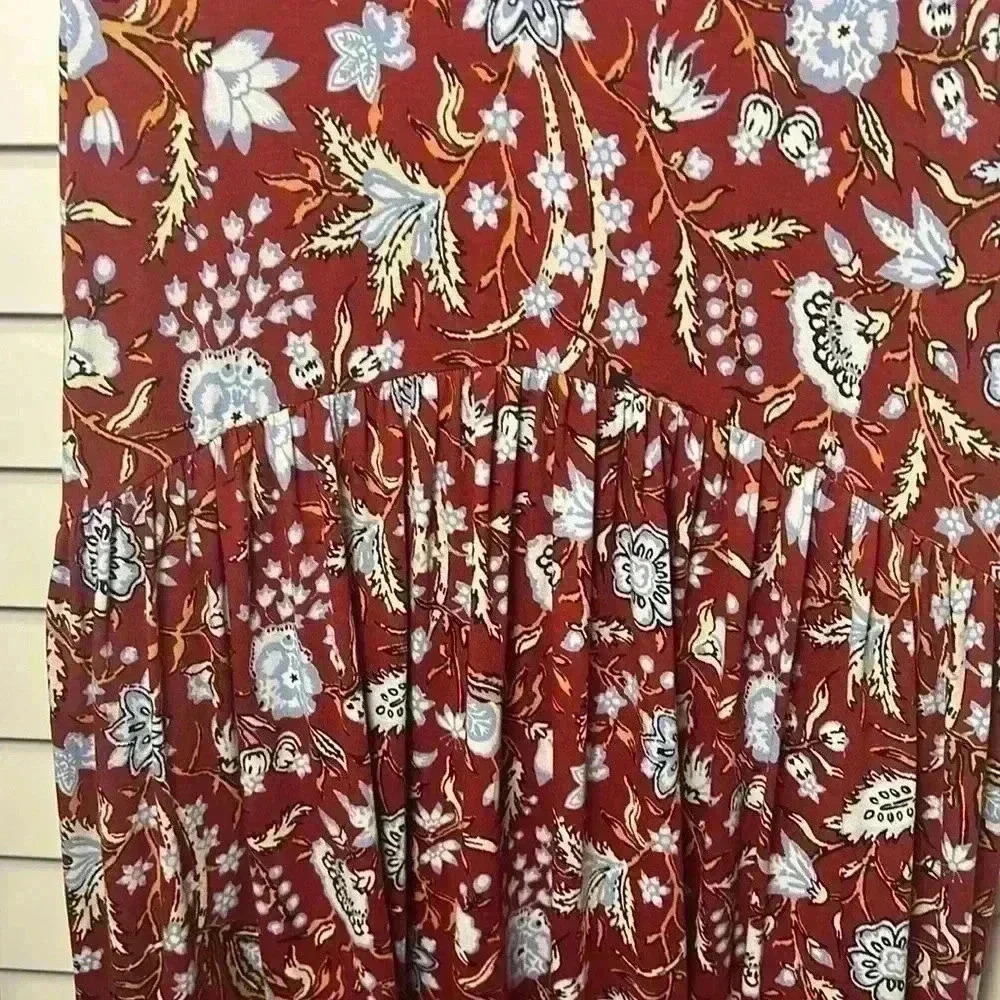 LOFT V-Neck Sleeveless Knit Floral Dress Size MP (Medium Petite) - Picture 4 of 7